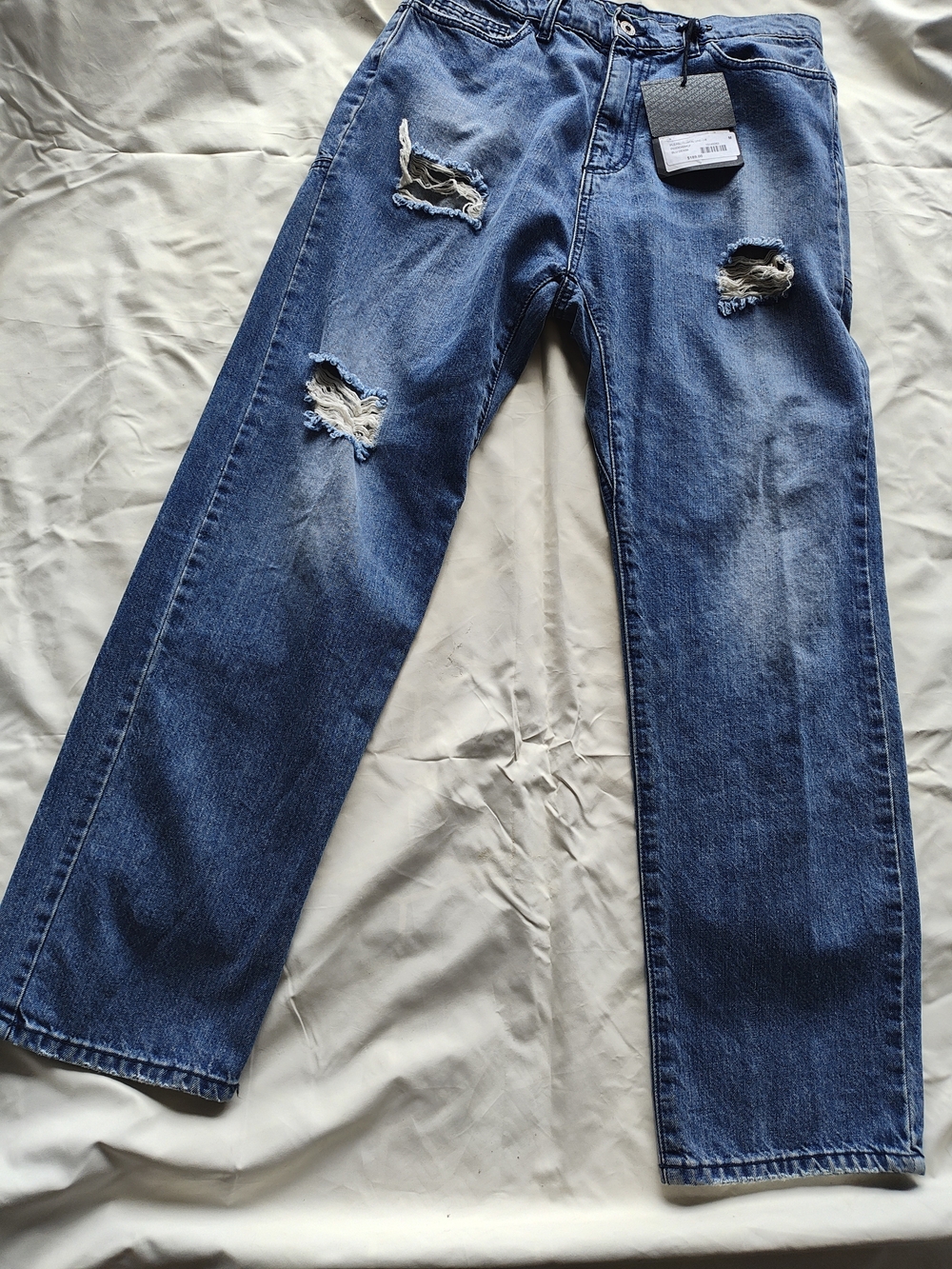 Women’s Please Straight-Leg Distressed Jeans — Blue